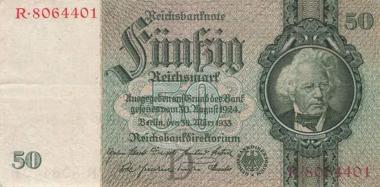 50 Mark 1933 ro.175a D/R